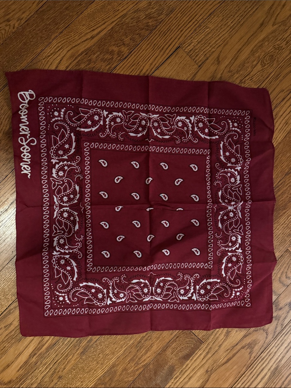 Boomer Sooner Maroon Paisley Bandana